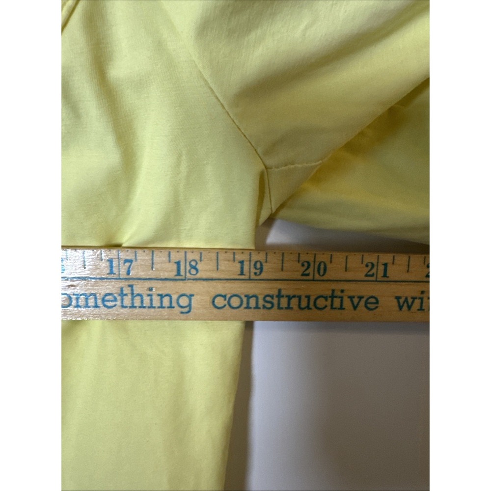 Eddie Bauer Womens Yellow Lightweight Jacket Coat Medium Button Front Cotton Bld - Picture 4 of 8